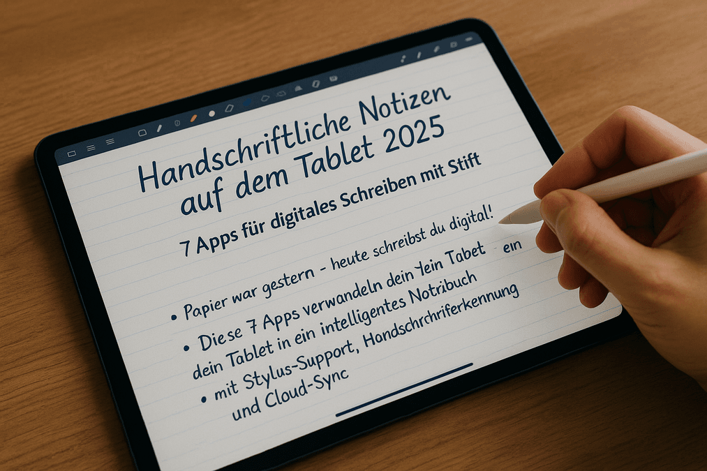 Handschriftliche Notizen auf dem Tablet 2025 – 7 Apps für digitales Schreiben mit Stift